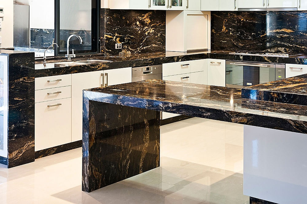 15 Black Granite Countertops Ideas, Best Thing To Clean Black Granite Countertops