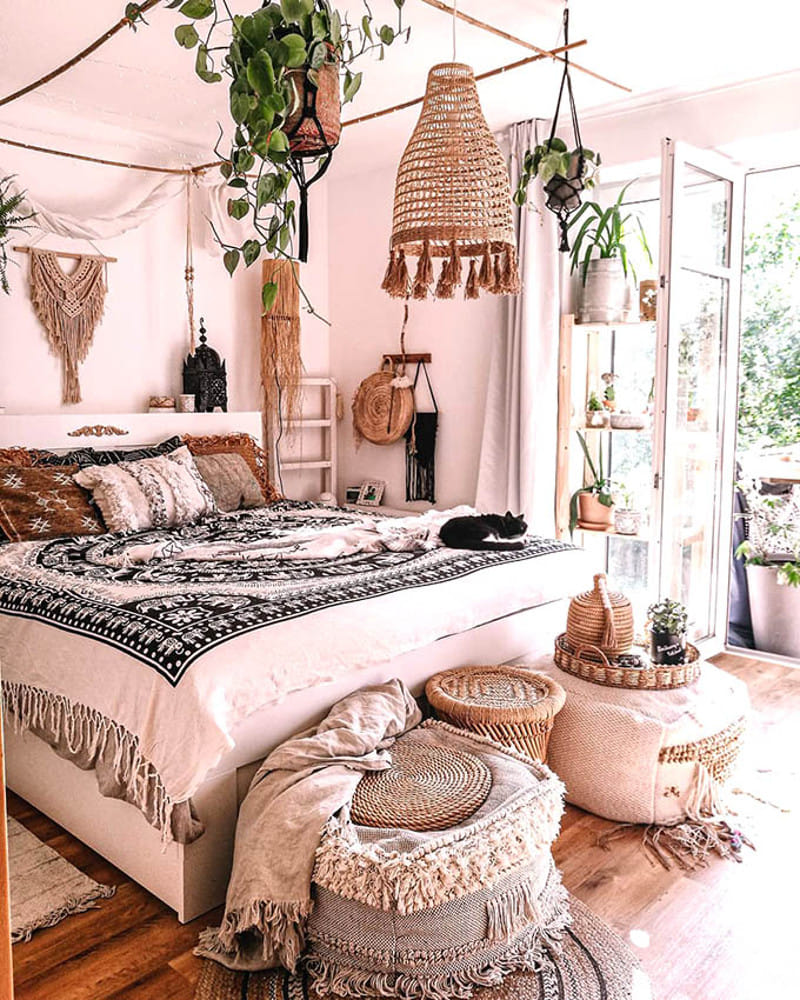 19 Boho Bedroom Ideas That Deliver That Chic Bohemian Vibe In 2021