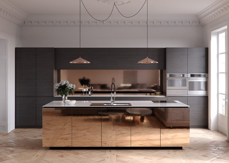 Copper Backsplash Kitchen Design Ideas