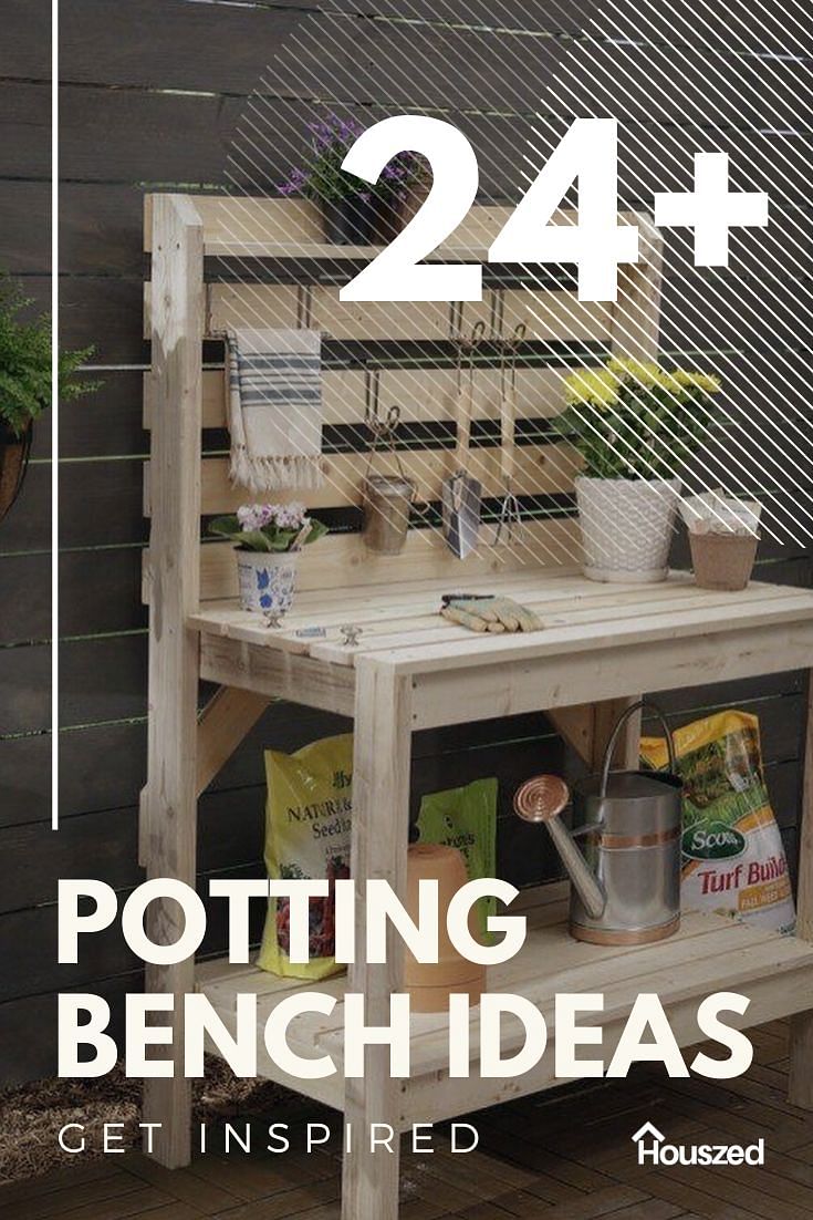 24 Garden Potting Bench Ideas That Inspire In 2021 Houszed