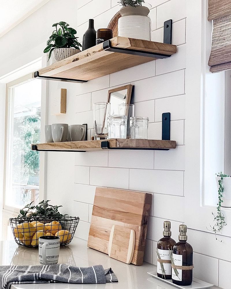 27 Open Kitchen Shelving Ideas That Work In 2021 Houszed