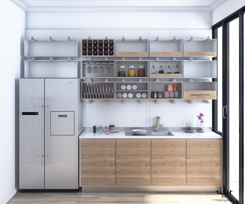 27 Open Kitchen Shelving Ideas That, Ikea Open Shelf Base Cabinet