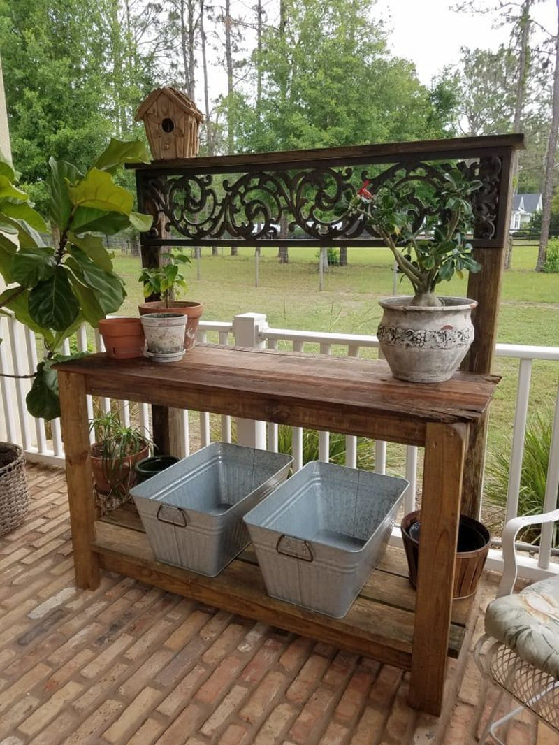 cheap potting bench on 24 Garden Potting Bench Ideas That Inspire In 2021 Houszed