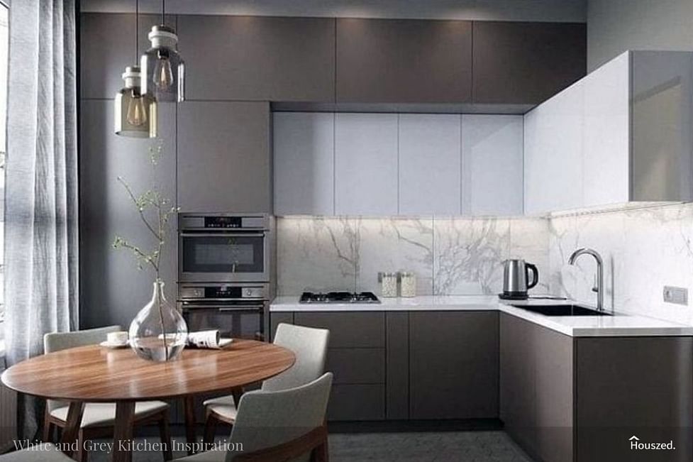 21 Grey And White Kitchen Ideas That Impress In 2021 Houszed