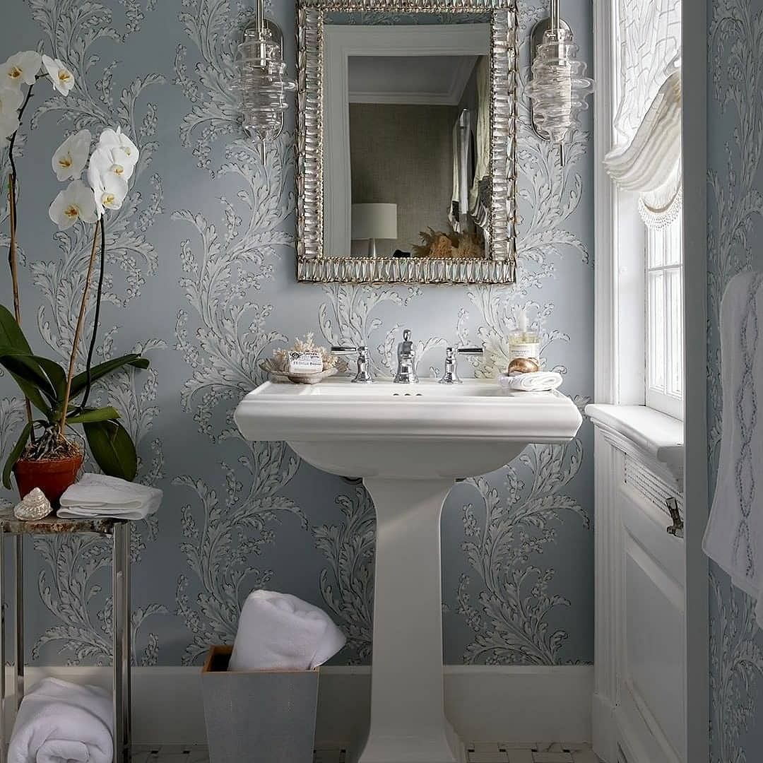 Small Powder Room Ideas Photo Gallery Powder Room Earth Space Tones   Traditional Powder Room Ideas 