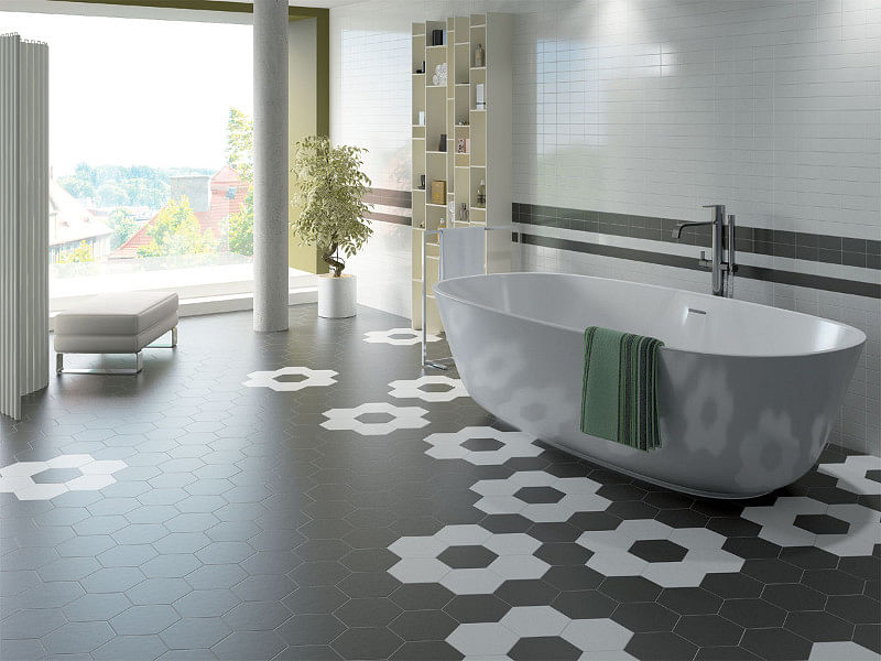 27 Hexagon Bathroom Tile Ideas To Make You Throw Shapes