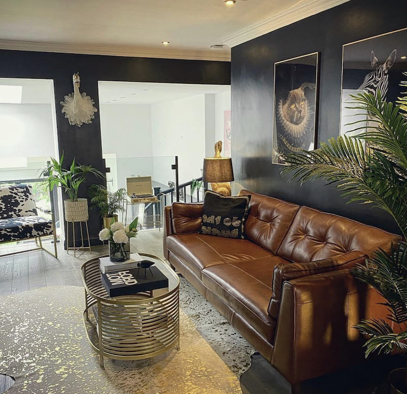 Decorating Living Room Dark Brown Leather Sofa | Cabinets Matttroy