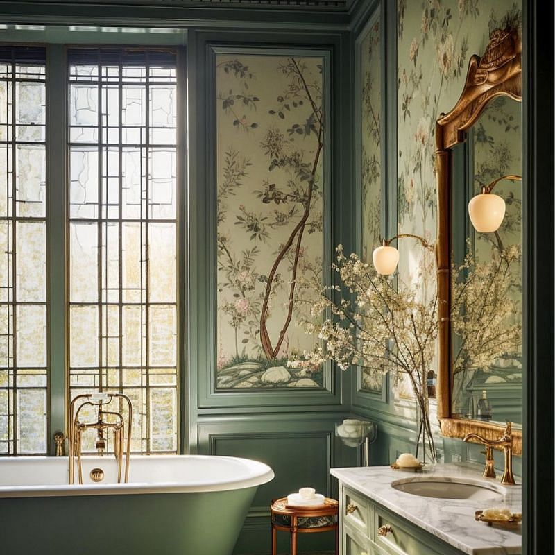 Before and After: 5 Bathrooms That Rock Wallpaper